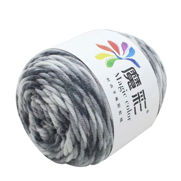 FURNIX 5-Strand Rainbow Cotton Yarn,50g Hand Knitting Wool for Sweaters Scarves,DIY Crochet Thread in Marble Treasure,Rainbow Cotton Blend,Soft Breathable,Multi-Purpose for Knitting Crochet Weaving