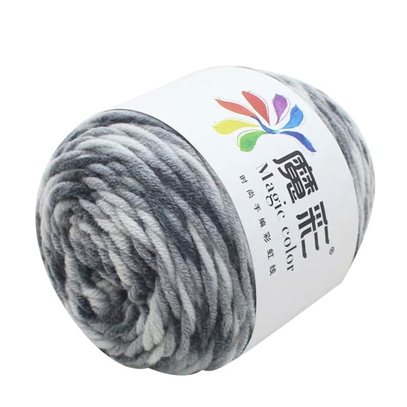 FURNIX 5-Strand Rainbow Cotton Yarn,50g Hand Knitting Wool for Sweaters Scarves,DIY Crochet Thread in Marble Treasure,Rainbow Cotton Blend,Soft Breathable,Multi-Purpose for Knitting Crochet Weaving
