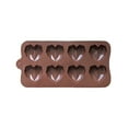 thumbnail image 1 of FURNIX 8-Cavity Diamond Heart Silicone Mold 7.95x4.02x0.5in,Non-Stick,for Candy Chocolate Soap,Coffee Brown,Diamond Heart Chocolate Mold,Flexible Silicone,Easy Release,Dishwasher Safe,Coffee Brown, 1 of 8