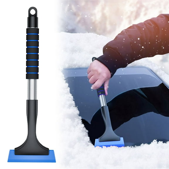 FURNIX Aluminum Alloy Telescopic Snow Shovel,Car Emergency Ice Scraper Brush,Multi-Functional Foldable,Compact Winter Emergency Kit
