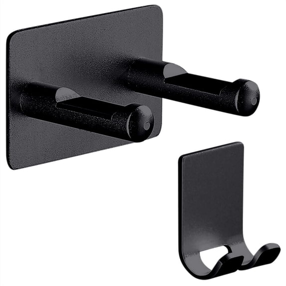FURNIX Aluminum Hair Dryer Holder Wall Mount,No-Drilling Bathroom Storage Rack,Concave Design Anti-Slip for Salons Home,2-Pack Sturdy Blow Dryer Hanger,Space-Saving Organizer for Barbershop Vanity