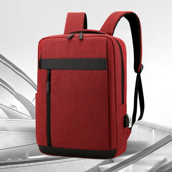 FURNIX Business Laptop Backpack,Large Capacity Travel Bag,Fashionable Computer Backpack,Lightweight Business Bag,College Notebook Backpack,Durable Notebook Bag,Anti-Theft Casual Backpack Red