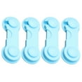 thumbnail image 1 of FURNIX Cabinet Safety Lock,Drawer Proof Latch,Cupboard Adhesive Lock,Pantry Door Fridge Oven Safety Latch,Dishwasher Proof Lock,Closet Adhesive Latch,Kitchen Cabinet Lock 4Pc Blue, 1 of 1