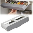 thumbnail image 1 of FURNIX Under Cabinet Spice Rack Organizer,Pull-Down Hidden Storage with Adhesive,Holds 6 Jars,Space-Saving,Sliding Spice Caddy for Cabinet,No-Drills Installation,Keeps Spices Visible & Organized, 1 of 9