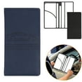 thumbnail image 1 of FURNIX Car Insurance Registration Card Holder,PU Leather,6 Clear Pocket,Magnetic Snap Closure,Glove Box Organizer,Navy,Vehicle Document Organizer,3D Embossed Cover,Wear-Resistant,Car Essentials, 1 of 4