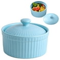thumbnail image 1 of FURNIX Ceramic Ramekins With Lids,Elegant Dessert Baking Serving Serveware,Airtight Food Storage Oven-Safe Dishes,Colorful Stackable Kitchen Ramekins,Home Baking Microwave Dishwasher-Safe Bowls, 1 of 4