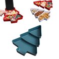 thumbnail image 1 of FURNIX Christmas Tree Serving Platter,Divided Plastic Dish,Multifunction Appetizer Tray,Holiday Snack Platter,Festive Food Serving Dish,Party Candy Nut Tray,Xmas Themed Serving Plate,Green, 1 of 9