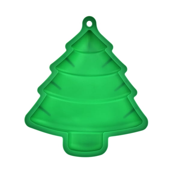 FURNIX Christmas Tree Silicone Molds For Cake & Cupcake,Non-Stick Baking Molds For Biscuits,Chocolate,Fondant. Diy Tools With Christmas Tree For Holiday Parties,New Year Celebration,Gift Green A