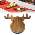 thumbnail image 1 of FURNIX Christmas Wooden Charcuterie Board,Reindeer-Shaped Cutting Board,Antler Handle Serving Tray,Cheese Fruit Platter,Wooden Snack Dish,Festive Dinner Server,Kitchen Gift Board,Holiday Food Display, 1 of 6