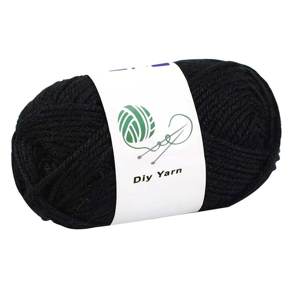 FURNIX Chunky Yarn,Super Soft Acrylic Bulky Yarn,Washable Hand Knitting Yarn,Knitting Acrylic Wool,Knitting Chenille Wool,Yarn For Blanket/Scarf/Sweater/Hat/Cap,Diy Hand Knitting Supplies Z-Black