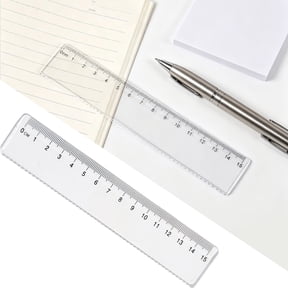 FURNIX Clear Plastic Ruler,Straight Edge Ruler,Clear 6.14" Ruler,Centimeters Measuring Stationery,Flexible Straight Ruler,Clear Ruler For Craft Office,Colored Transparent Ruler,Yard Stick