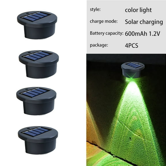 FURNIX Colorful 5.4X1.7X2.8In Solar Pool Light Rgb 4Pc,Above Ground Pool Light,Led Light,Solar Decoration,Waterproof Light,Outdoor Solar Pool Step Light,Swimming Accessory,Wireless Light,Pool Light