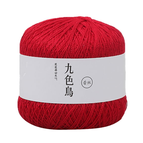 FURNIX Crochet Thread,60G Red Cotton Crochet Thread – Perfect For Four-Season Knitting,Soft Fingering Weight Yarn,Hand Knitting Thread,Tatting Lace Craft Yarn,Fingering Weight Yarn,Thin Crochet Yarn