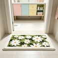 thumbnail image 1 of FURNIX Cute Daisy Bath Mat,Green 23X16In Plush Non Slip Door Mat,Soft Fluffy Absorbent Polyester Mat,Machine Washable Quick Dry Rug,Home Anti Slip Decorative Rug,Aesthetic Funny Decor Rug, 1 of 4