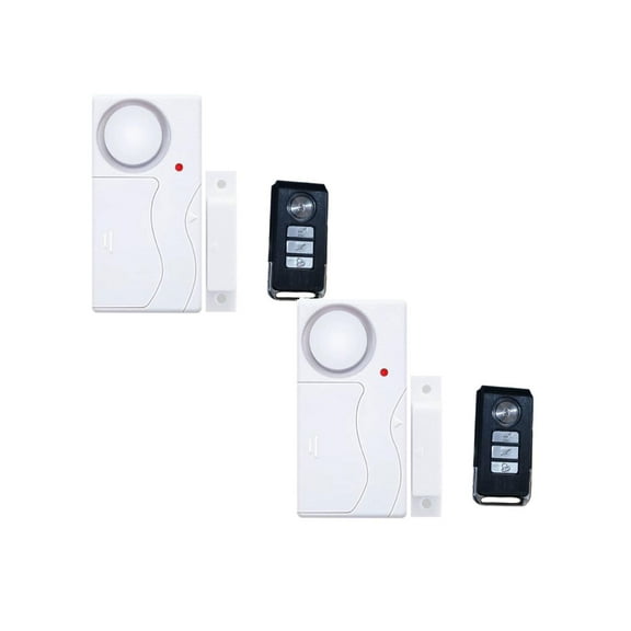FURNIX Door Window Alarm,Magnetic Open Sensor,Remote-Control Security,High-Decibel Alert,Long-Distance Operate,Free Setup,Wireless Anti-Theft Device,Battery-Powered Safety Chime,Multi-Modes,2 Set