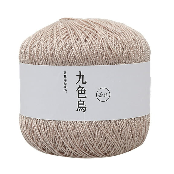 FURNIX Embroidery Arts Yarn,60G Beige Fine Cotton Lace Crochet Thread – For Diy Home Textiles,Microfiber Cotton Crochet Yarn,Hand Knitting Yarn,Diy Craft Project Yarn,Shimmer Yarn Green,Crochet Yarn