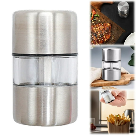 FURNIX Ergonomic Mini Spice Grinder,Freshness Preservation,Stylish Tabletop Design,Gift For Food Lovers,Airtight Storage,Stainless Steel Seasoning Mill,Tabletop Seasoning Mill For Fresh Flavor