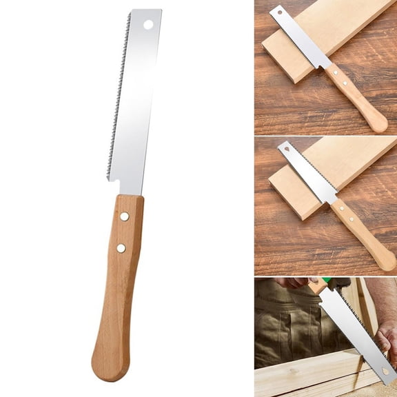 FURNIX Fine Edge Pull Saw,Flexible Blade Hand Saw,Flush Cut Woodworking Saw With Wooden Handle,Blade Wood Cutting Saw,Hardwood Softwood Hand Saw,Small Project Diy Pull Saw,Garden Trim Craft Saw A