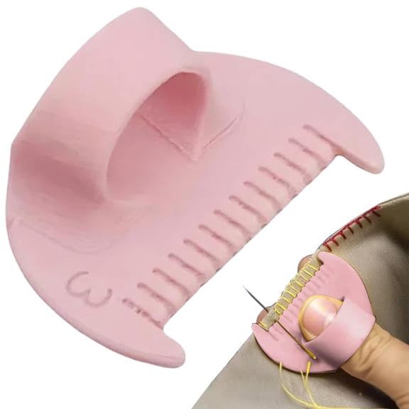 FURNIX HStitching Awl Tool,3mm Leather Sewing Edge Guide,Plastic Stitching Groover,Pink,Leathercraft Edge Creaser with Ergonomic Handle,Adjustable Depth,Parallel Line Marker,2026 financial planner