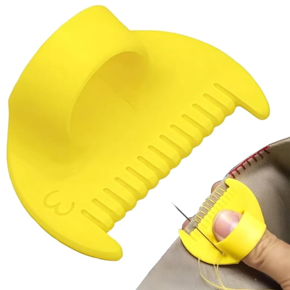 FURNIX HStitching Awl Tool,3mm Leather Sewing Edge Guide,Plastic Stitching Groover,Yellow,Adjustable Stitching Groover with Ergonomic Handle,Parallel Line Marker,3mm Setting,swan utensil holder