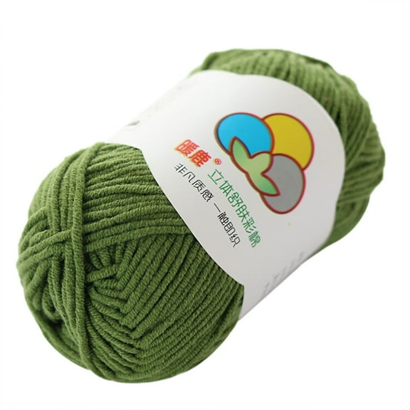 FURNIX Handicrafter Cotton Solids Yarn,Green 5-Ply Soft Cotton Yarn – Warm & Skin-Friendly For Sweaters & Blankets,50G Soft Cotton Yarn,Crochet Knitting Yarn,Starter Craft Yarn,Sock Yarn For Knitting