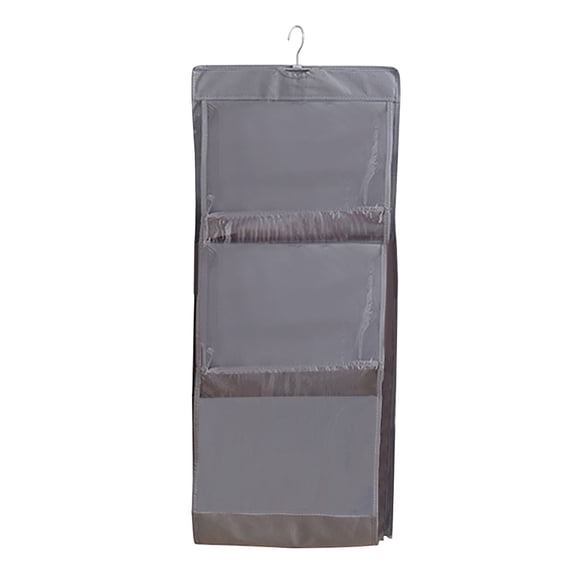 FURNIX Hanging Bag Organizer 6 Compartments,Non-Woven PVC Purses Handbags,Space Saving Purse Holder,Transparent Window Dust-Proof,Bedroom Entryway Dorm Apartment