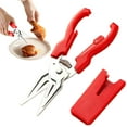 thumbnail image 1 of FURNIX Heavy Duty Kitchen Shears 9x2.4in Stainless Steel Poultry Scissor,Chicken Bone Meat Fish,Ergonomic Grip Red,All-Purpose Culinary Shears with Built-In Bottle Opener,Spring-Loaded Design, 1 of 4