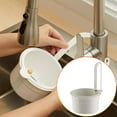 thumbnail image 1 of FURNIX Kitchen Sink Drain Strainer Basket,Self Cleaning Hanging Sink Drain Basket,Press To Automatic Dumping Corner Filtering Waste Basket,Adjustable Plastic Corner Sinks Food Catcher,White, 1 of 9