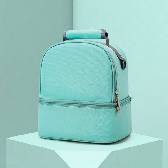 FURNIX Maternity Double-Layer Storage Bag,Portable Fresh-Keeping Breast Milk Organizer,Mom Outdoor Errand Bag,Hygienic Breast Bottle Supply Gear Holder,Lightweight Maternity Travel Bag Green