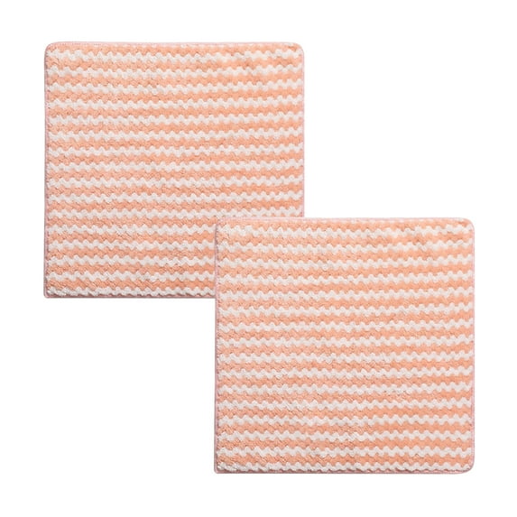 FURNIX Microfiber Cleaning Cloth,Absorbent Dish Towel,Scratch-Free Cleaning Rag,Streak-Free Window Reusable Kitchen Cloth,Lint-Free Car Towel,Washable Cleaning Quick-Dry Microfiber Towel Pink 2Pc