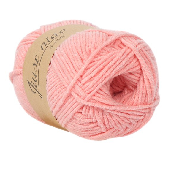FURNIX Milk Cotton Yarn,Pink 2.5Mm Thick Milk Cotton Thread – Ideal For 3.5-5Mm Needles,Cotton Potholder Yarn，Baby Soft Yarn，Breathable Knitting Yarn,Soft Yarn For Crocheting,Baby Yarn For Knitting