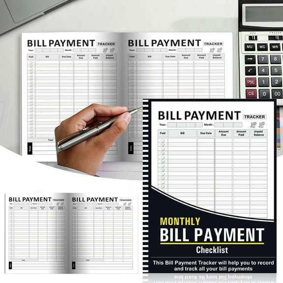 FURNIX Monthly Bill Payment Checklist: Bill Tracker Notebook With Spiral Binding 8.5" X 11" 100+ Pages Bill Notebook The 4-Year Guide for Families & Money Managers