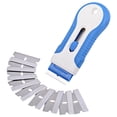 thumbnail image 1 of FURNIX Multi-Purpose Scraper Tool for Cooktop,Non-Scratch Oven Glass Cleaner,Ideal for Ceramic Hob and Painted Surfaces,Blue,Safe for Glass and Ceramic Cooktops,Kitchen Cleaning Tool, 1 of 6