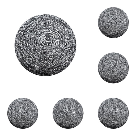 FURNIX Non Scratch Wire Dishcloth,Dishwashing Rags,Miracle Cleaning Towels,Multipurpose Washing Dish Cloths,Stainless Steel Scourers,Wool Scrubber Pad,Kitchen Cleaning Scrubber Balls 12cm 10pc