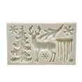 thumbnail image 1 of FURNIX Non-Stick Christmas Silicone Mold,Flexible Fondant Elk Mold,Oven Safe Silicone Mold,Dishwasher Safe Candy Mold,Soap Making Silicone Mold,3D Deer Snowflake Mold,Chocolate Cake Mold Gray, 1 of 5