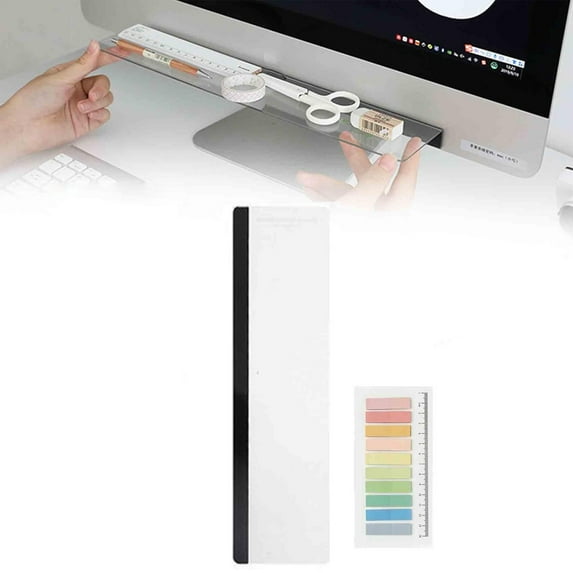 FURNIX Office Desk Accessories Computer Monitor Memo Board Message Board Supplies for Women Men Sticky Note Holder Home Desktop Decor