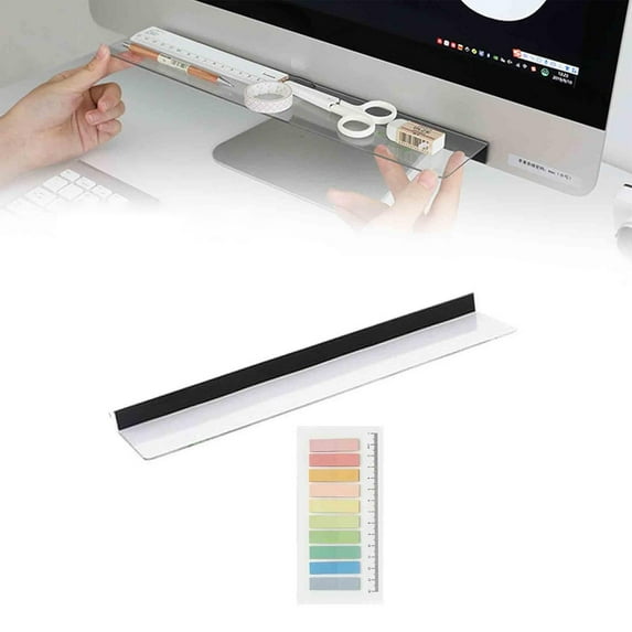 FURNIX Office Desk Accessories Computer Monitor Memo Board Message Board Supplies for Women Men Sticky Note Holder Home Desktop Decor