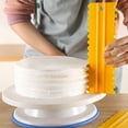 thumbnail image 1 of FURNIX Plastic Sawtooth Cake Comb,Butter Cream Icing Cake Edge Decorating Scraper,Baking Diy Scraper Mousse Smoothing Tool,Kitchen Cake Decor Fondant Edge Scraper,Baking Essential Smoother Yellow 4Pc, 1 of 4