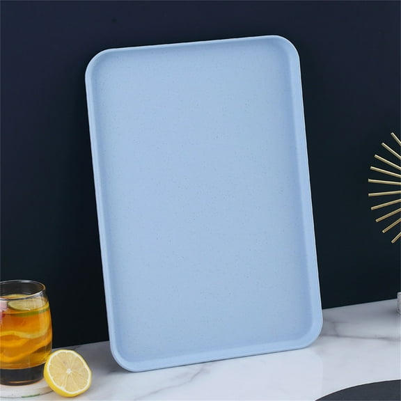 FURNIX Plastic Serving Tray, 16" x 11" Rectangle Food Trays, Disposable Serving Platter for Parties, Weddings and Party