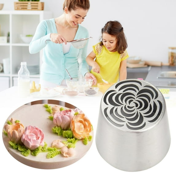 FURNIX Russian Piping Tips,Russian Piping Nozzles Flower Frosting Nozzles Cake Decorating Nozzles Set Rose Tulip Icing Piping Tips Cake Decorations Supplies