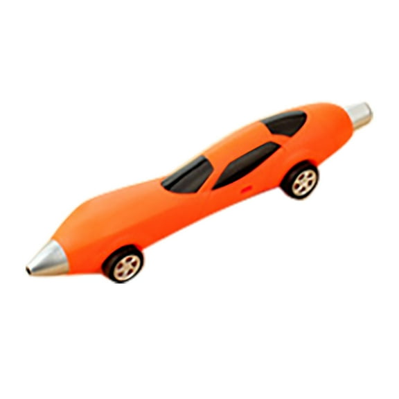FURNIX Sports Car Pens,Car Shaped Ballpoint Pen Advertising Pen Gift Pen Creative Pen Can Slide Printed,Cute Racing Pens,Interesting Racing Car Fun Cool Pens For Office Stationary Supplie Orange