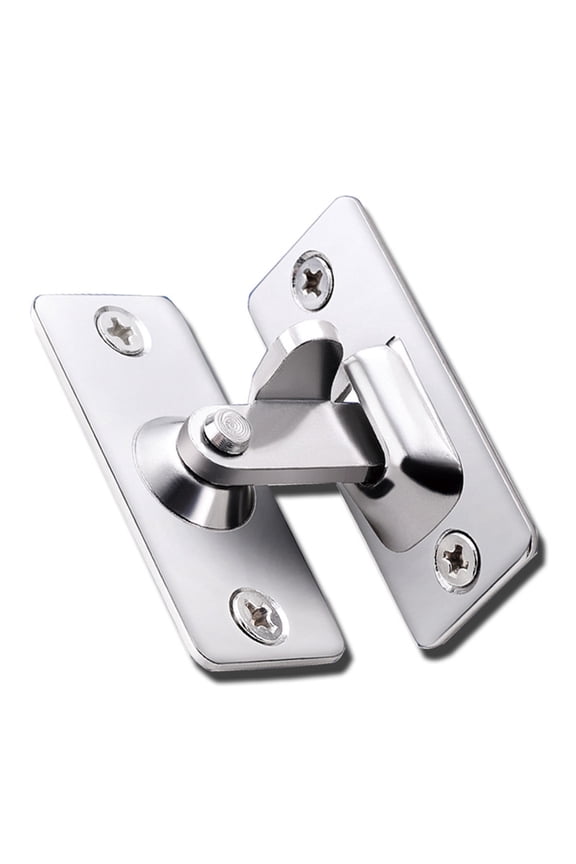 Stainless Steel 90 Degree Right Angle Hook Lock,Sliding Barn Door Hardware,Heavy Duty Security Latch for Cabinet Gate,Rust-Proof Thickened Base Welded Seal,Easy Toggle Design for Wooden Doors