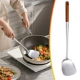 thumbnail image 1 of FURNIX Stainless Steel Shovel With Wooden Handle Cooking Cookware Gadgets,Premium Kitchen Utensil - High-Quality Cooking Tools For Everyday Use,Perfect For Home Chefs And Cooking Enthusiasts 16.73", 1 of 7