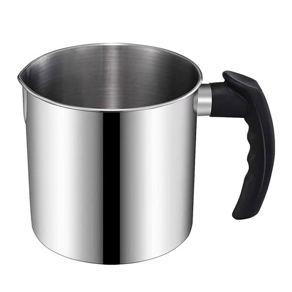 FURNIX Stainless Steel Wax Melting Pot,Capacity Candle Making Pitcher with Spout,Double Boiler Safe Heat Dye Mixing Bowl,Rust-Proof Metal Melter for DIY Candle Supplies Soap Crafting,Easy Pour Design