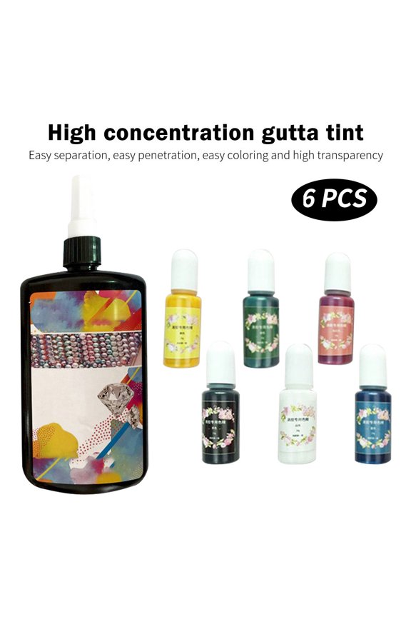 UV Resin Colorant DIY Craft Kit,50g Clear Glue with 6 Pigments for Jewelry Making Decoration,Non-Toxic Fast Curing,High Gloss Casting Resin for Keychains Coasters Molds,Beginner-Friendly Craft
