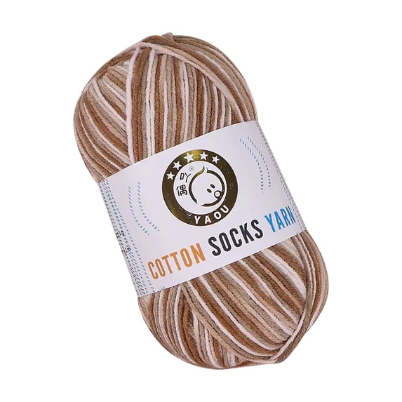 FURNIX Yarn For Crochet/Knitting,Brown Thermal Knitting Yarn,Smooth Glossy Wool Thread,Diy Doll Blanket Yarn,Cotton-Nylon Blend Yarn,Easy Crochet Yarn,Clear Stitches Craft Yarn,Cotton Crochet Yarn