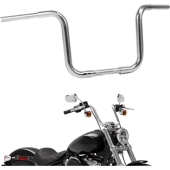 FURNO 1 1/4" Ape Hanger 12" Rise Handlebars Fit for Harley Sportster XL883 XL1200 Softail FLST FXST Custom Motorcycle 1.25" Handle Bar