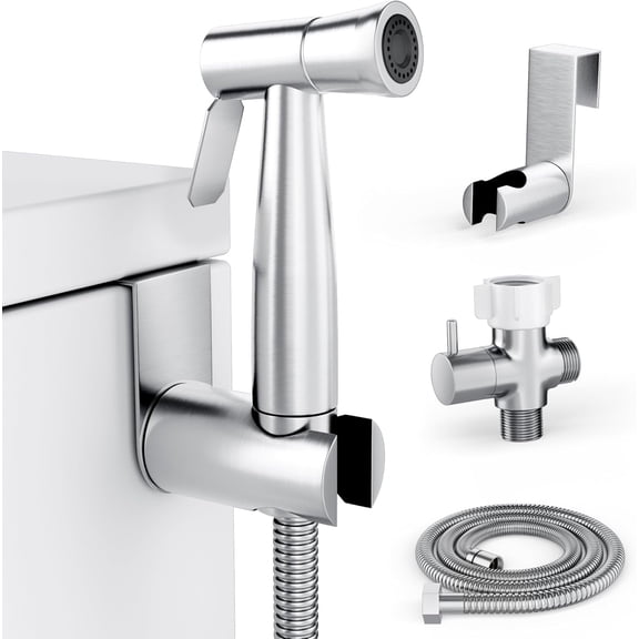 FURNO Bidet Sprayer for Toilet, Handheld Sprayer Kit, Cloth Diaper Sprayer Set - Easy to Install - Stainless Steel