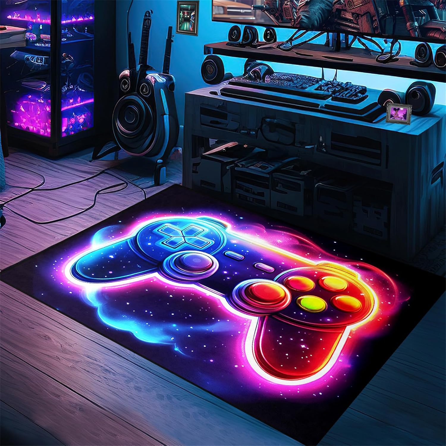FURNO Gaming Rug for Boys Room - Video Game Rug Game Controller Floor ...