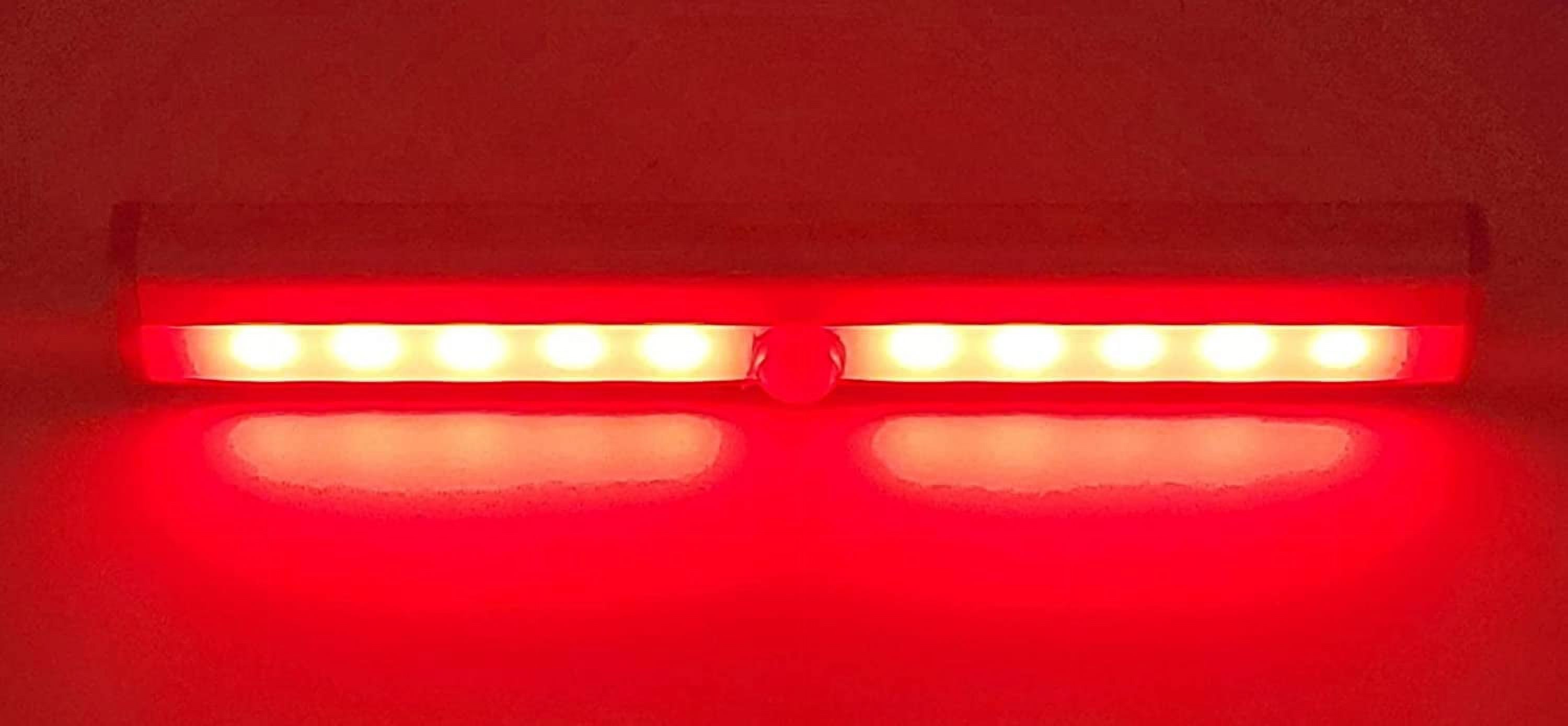 Motion Sensor Red Color FURNO™ - LED Motion Activated Cabinet Light. Stick-on Anywhere/Battery ...